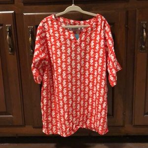Tybee Island Girls CLAIRE Seahorse Boho Dress 4T-7
